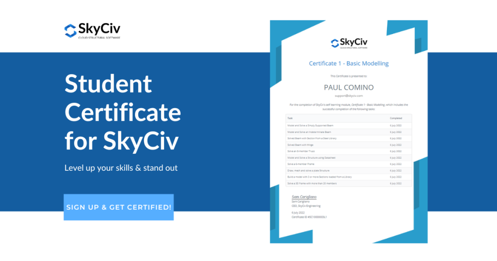 Student Certification for SkyCiv