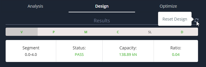 Beam Design Reset