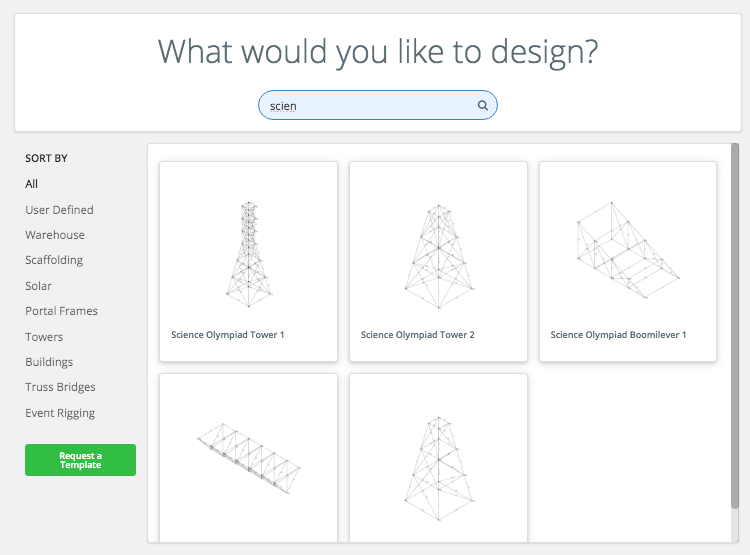 start with skyciv science olympiad boomilever and tower templates