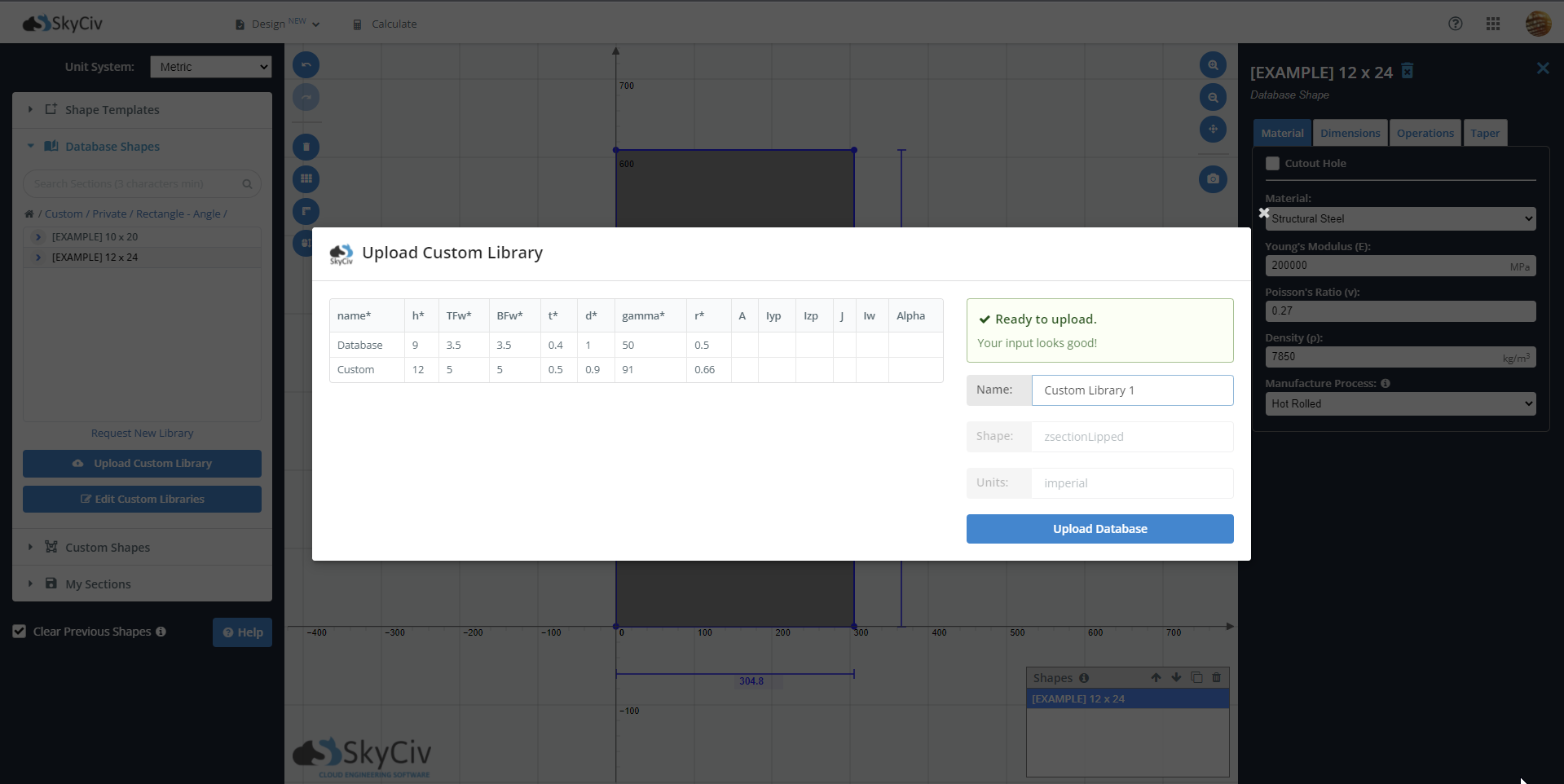 Section Builder Upload