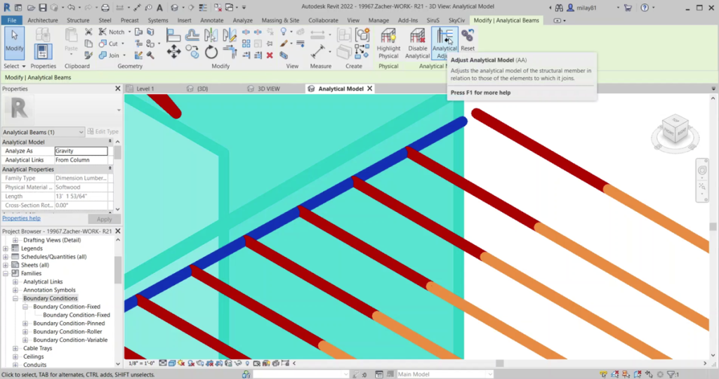 modelo analitico revit