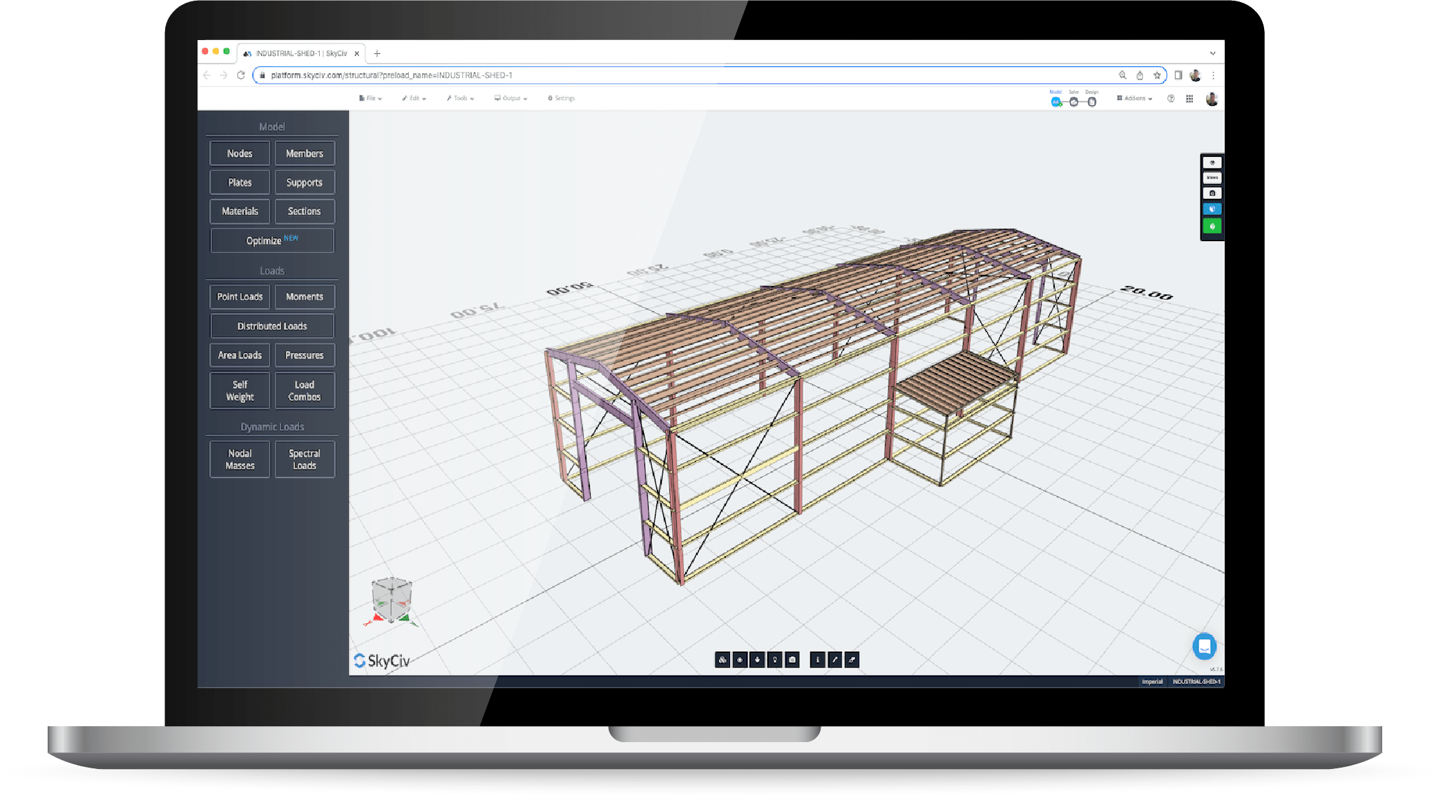 skyciv-structural-skyciv-structural-analysis-steel-portal-frame-design-software-large-model-skyciv-fea-single-result-2-min steel design analysis