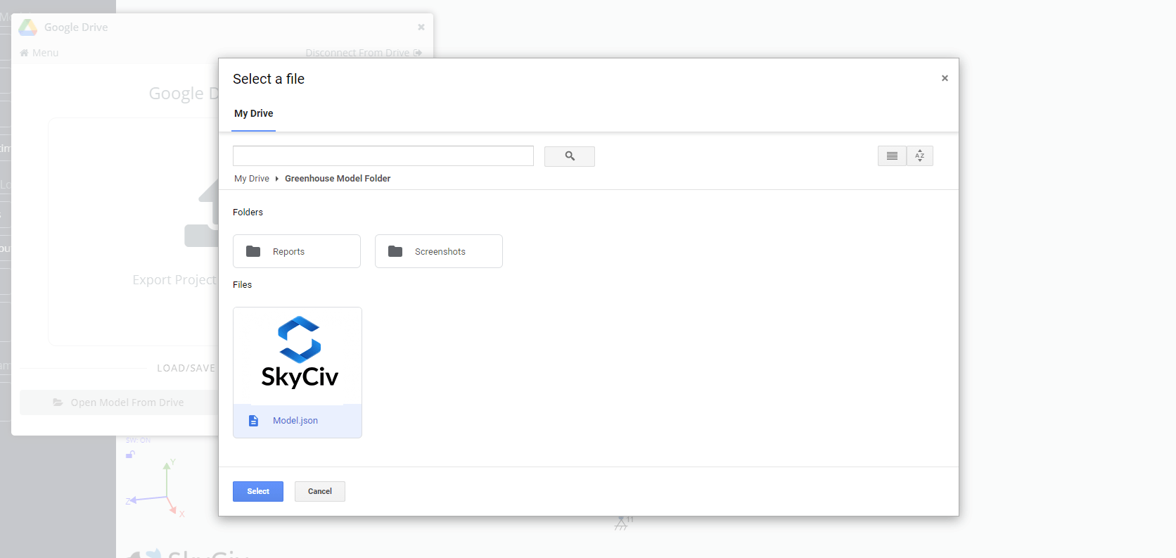 SkyCiv Google Drive Integration SkyCiv Google Drive Integration