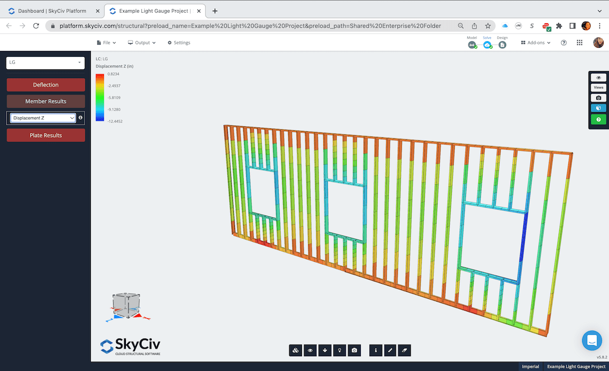 SkyCiv cold form steel FEA-min steel design analysis
