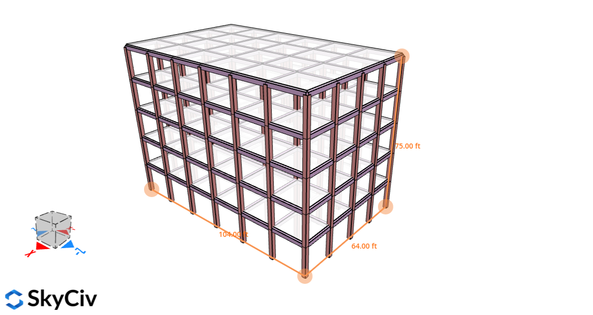 ASCE 7-16 Seismic example structure