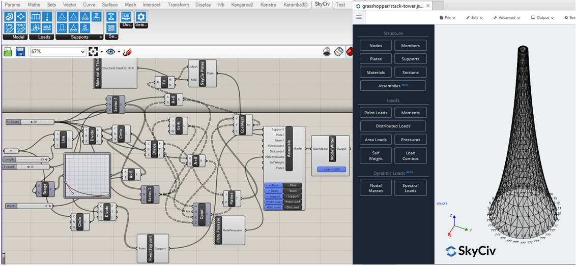 grasshopper-skyciv-plugin-screenshot-structural-analysis-cone-min grasshopper-skyciv-plugin-screenshot-structural-analysis-cone-min