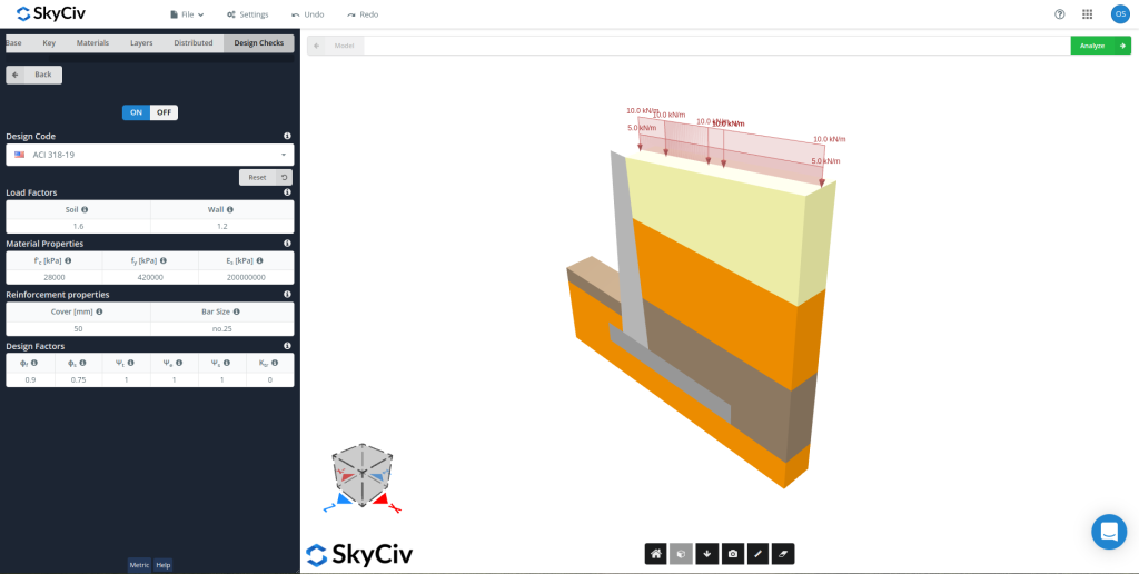skyciv-concrete-retaining-wall-showing-input-for-design-checks-as-per-ACI SkyCiv concrete retaining wall showing input for design checks as per ACI