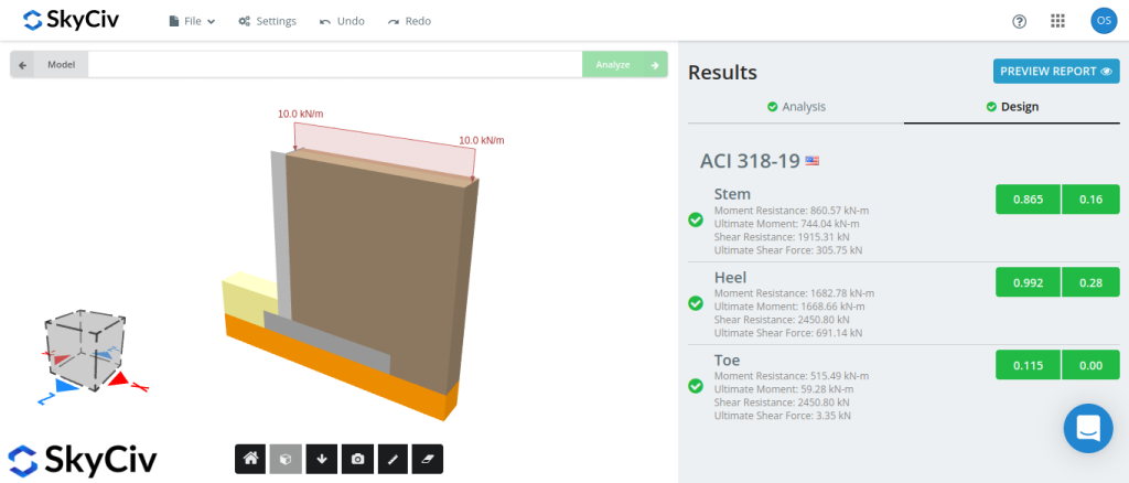 Retaining Wall Update: Design Checks Added