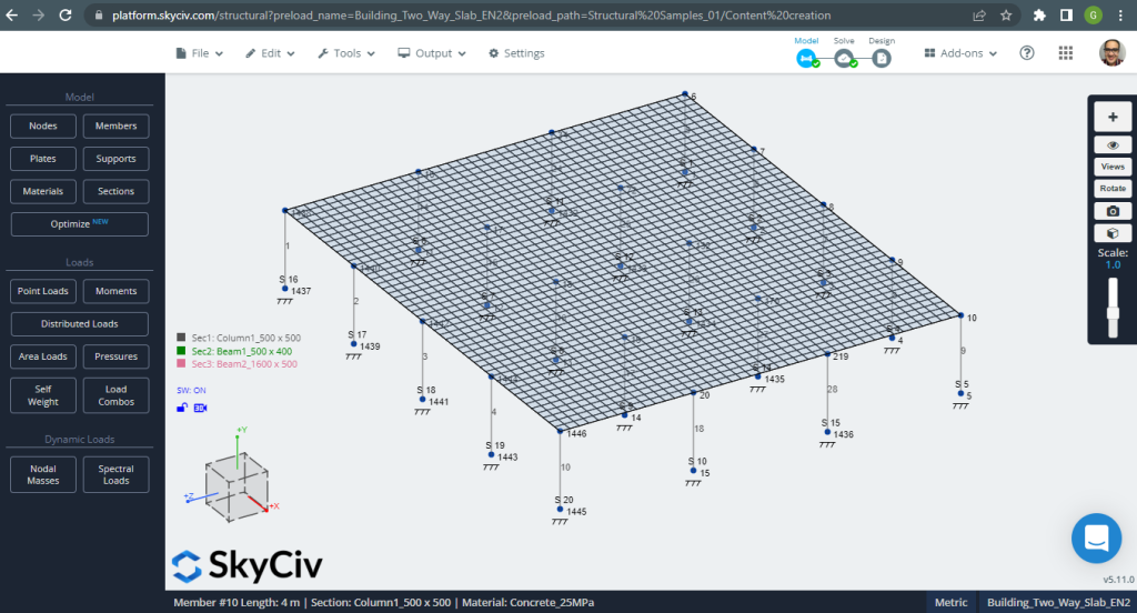 SkyCiv S3D Plate Design Module Results