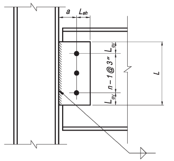 Single Plate Connection, connection design