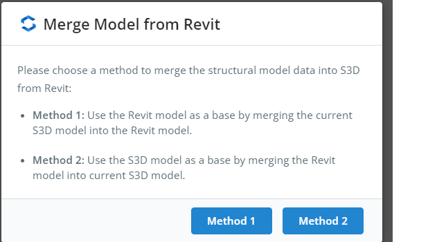 Aus Revit zusammenführen – Optionen