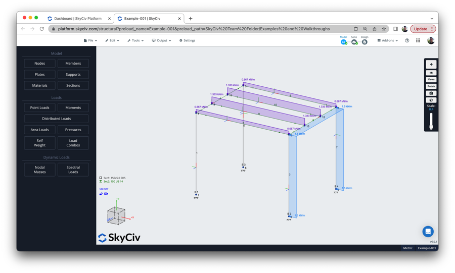walthrough-example-structural-analysis model simple structural analysis