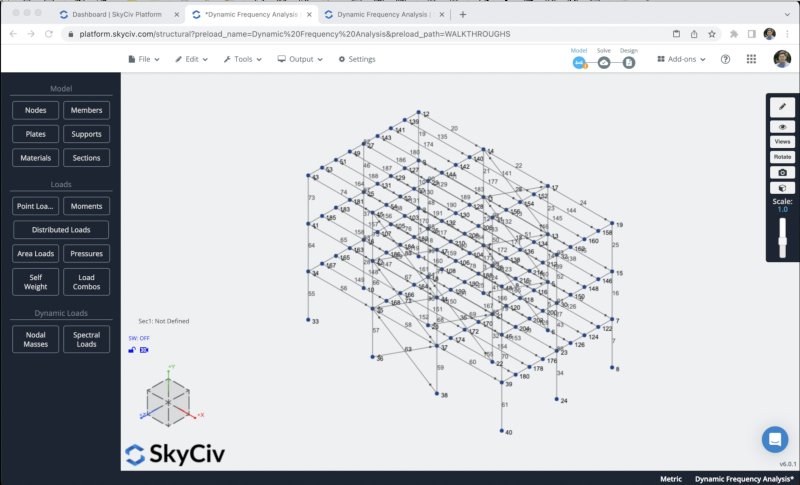2.2 Structure complete Members, x bracing members and span members in S3D