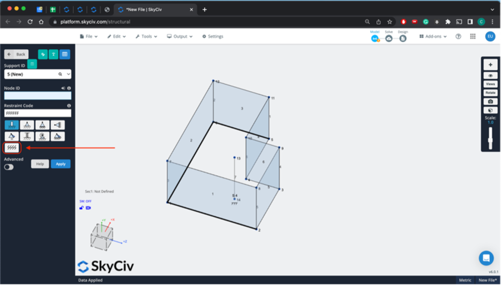 SkyCiv Loading Residential home design, supports