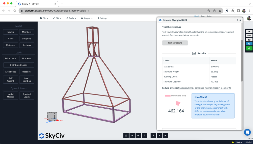 science-olympiad-skyciv-strucutral-modelling-example-1 Steel Silo Structure