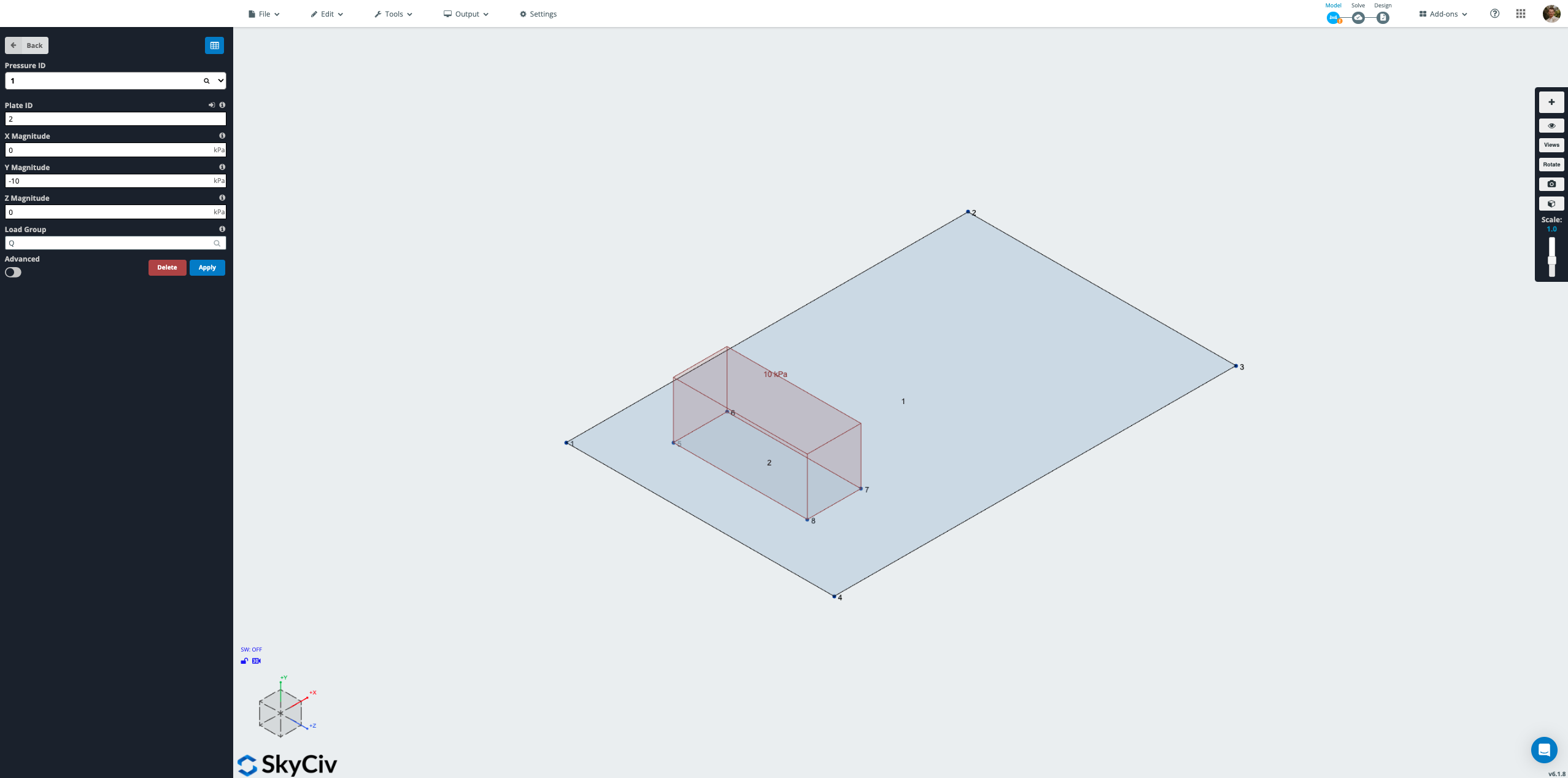 9_Pressure_Applied slab on grade design - assign loads and load combinations