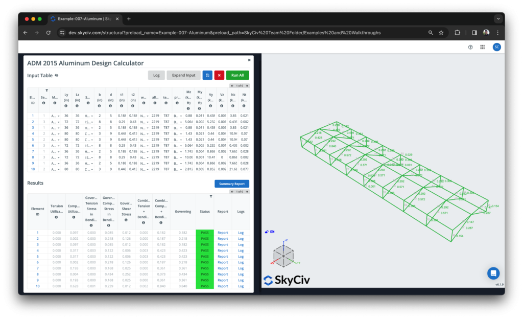 aluminum-design-results-adm-analysis-software Design Steel Silo Structure