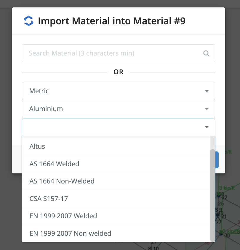 material-database-skyciv optimizing sections