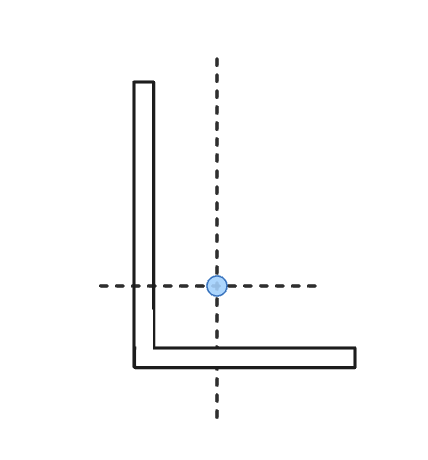 centroid of an angle section calculator