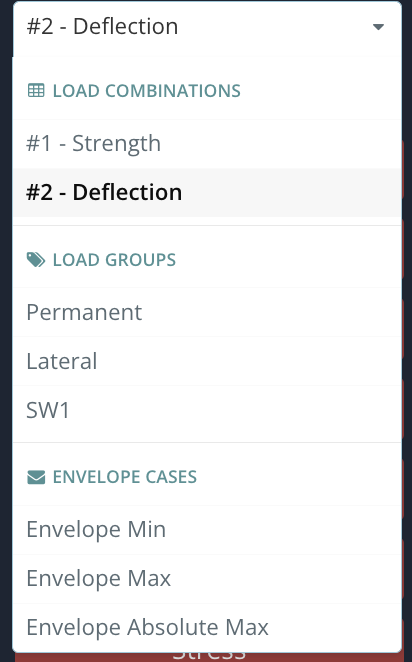 15 Select load combination