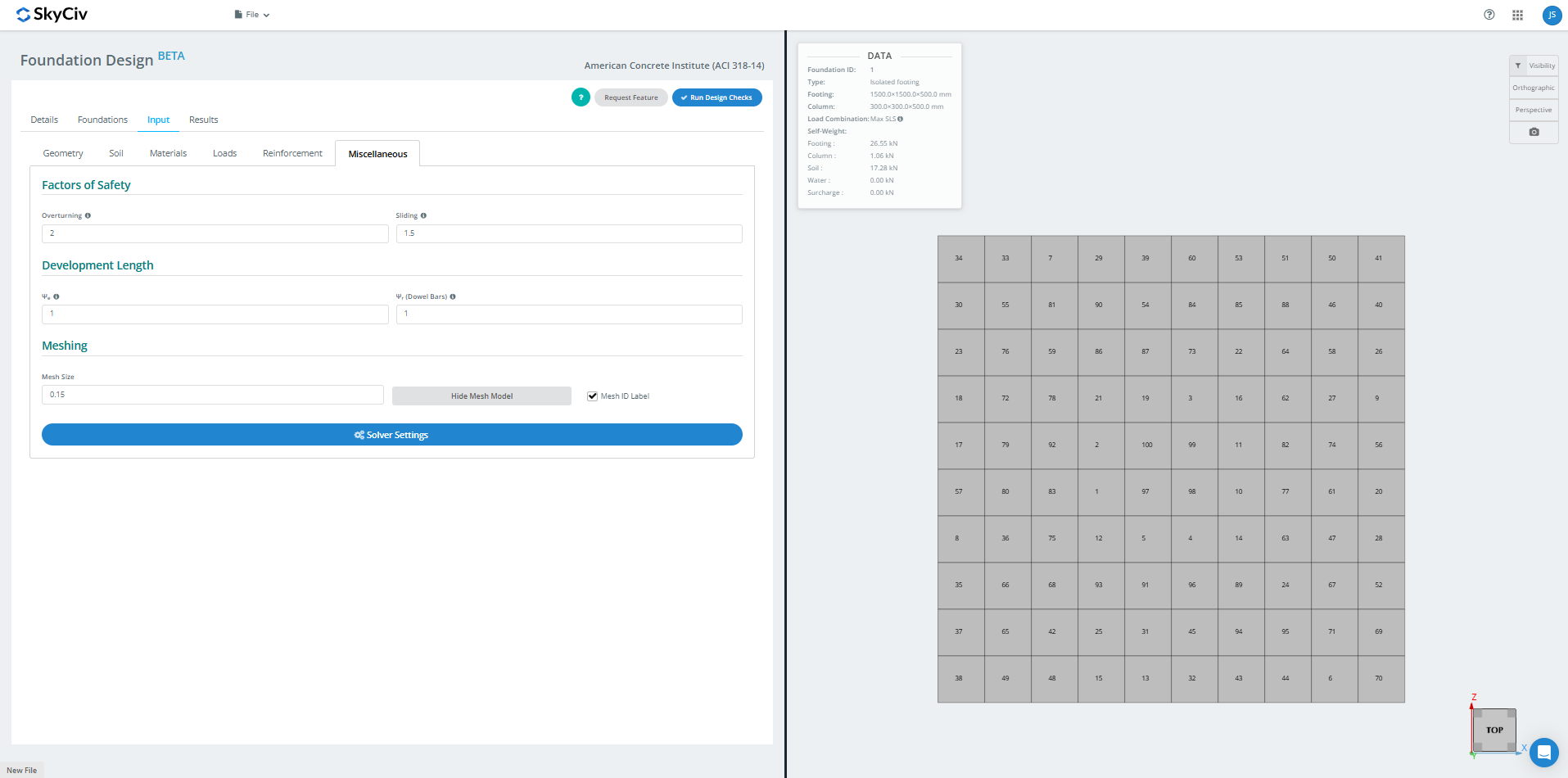 Concrete Footing Calculator_ Finalize the model Concrete Footing Calculator