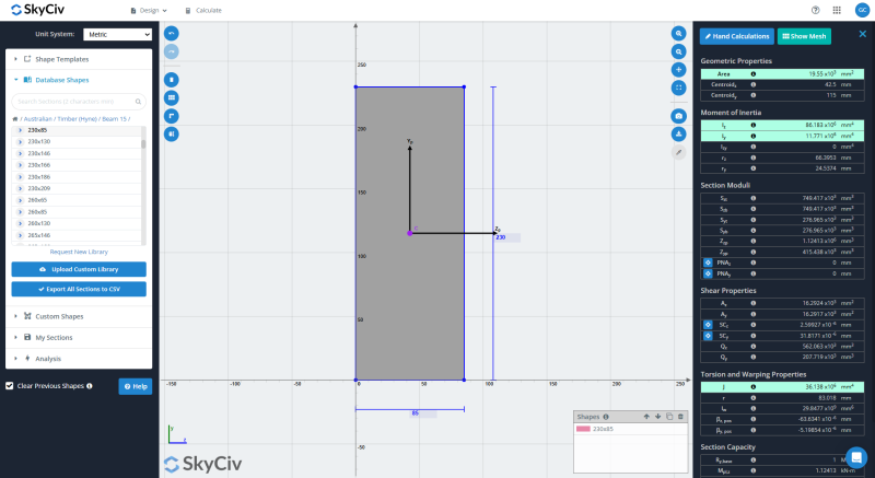 Hyne Timber在Skyciv部分建造者