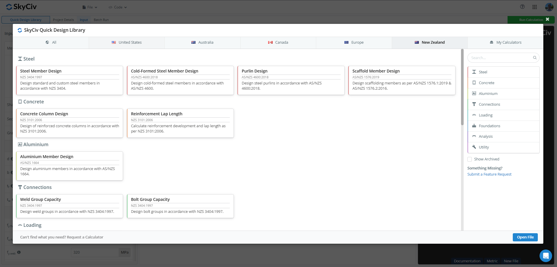 NZS Quick Design Library
