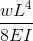 cantilever beam deflection equation distributed load