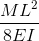 moment beam deflection equation